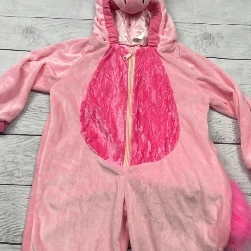 Pink Velour Unicorn Halloween Costume Toddler Girls Size 3 to 4 Years